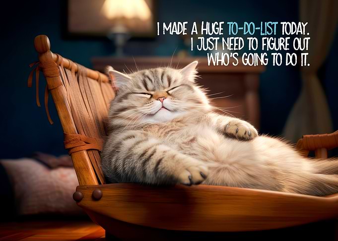 FUNNY CAT To Do List