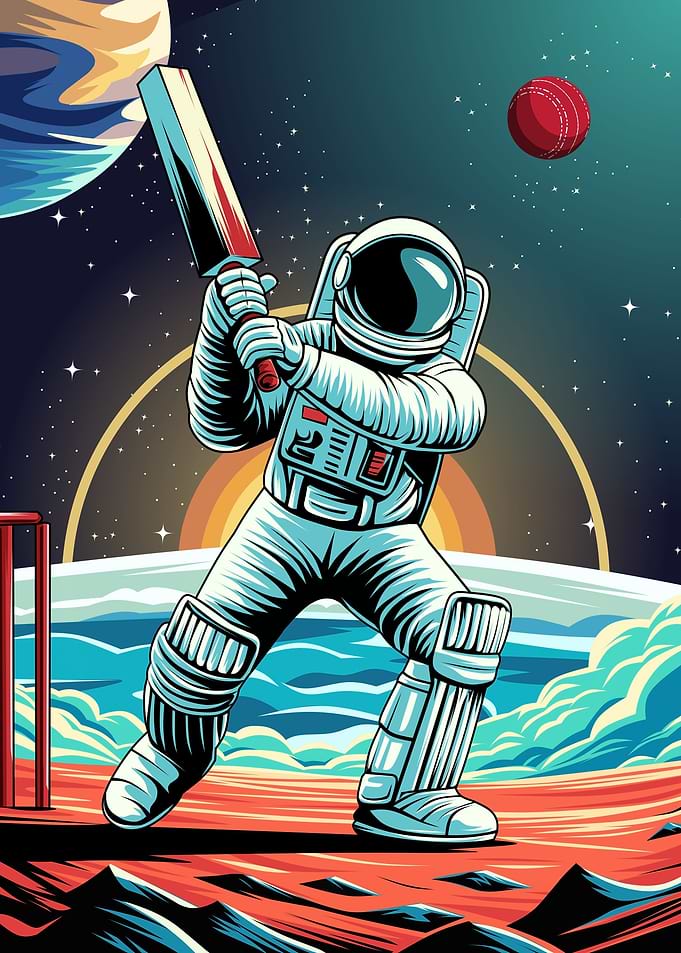 Astro Playing Cricket