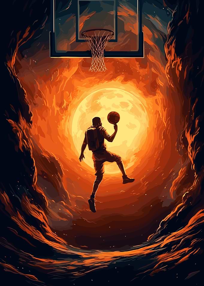 Basketball Sun Lay Up