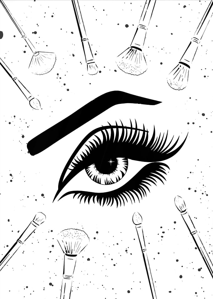 Beauty Salon Makeup Frame