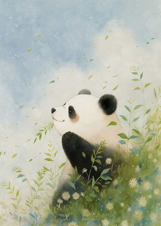 Cute baby panda