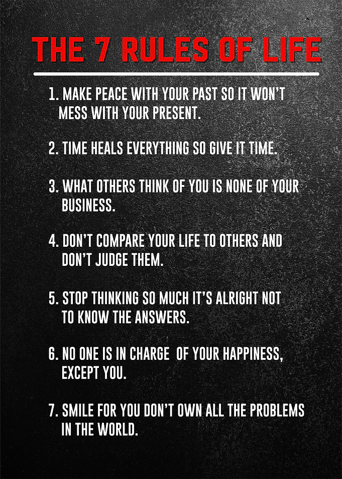 the 7 rules of life