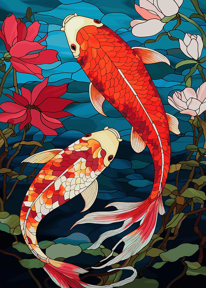 Traditional Japan Koi Fish