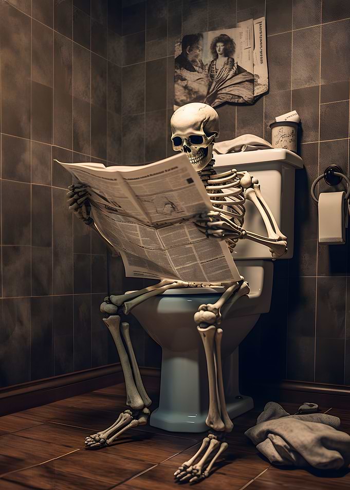 skeleton skull on the Toil