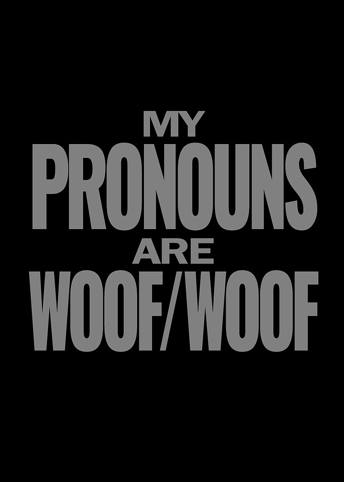 My pronouns are woof woof