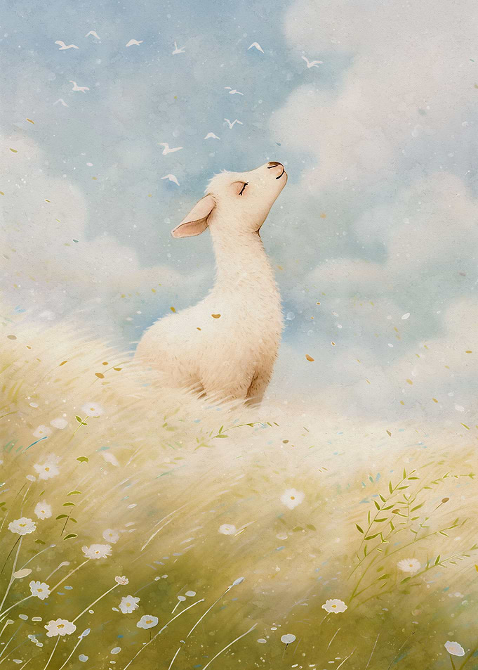 Cute baby lamb