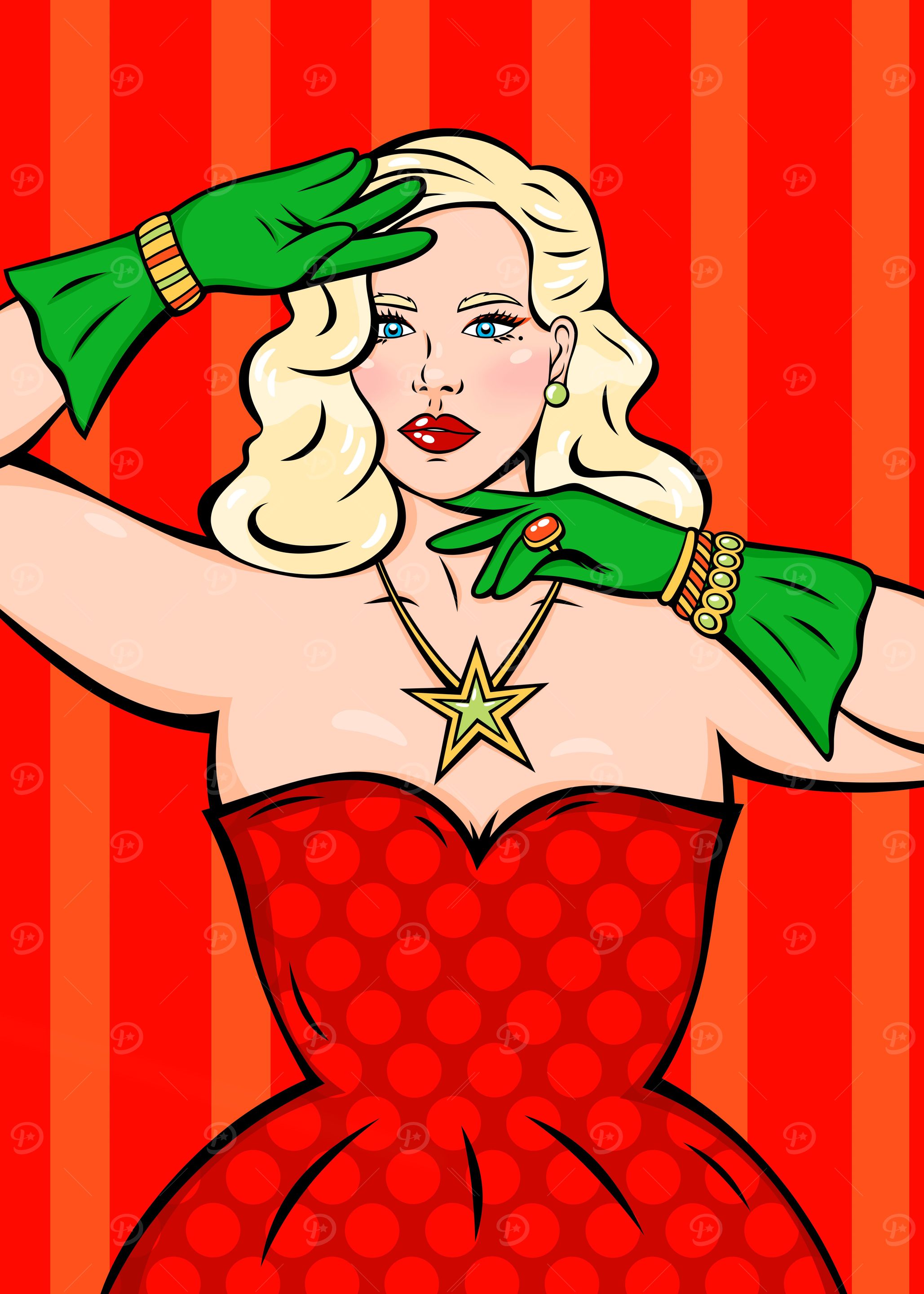 Christmas Pin Up