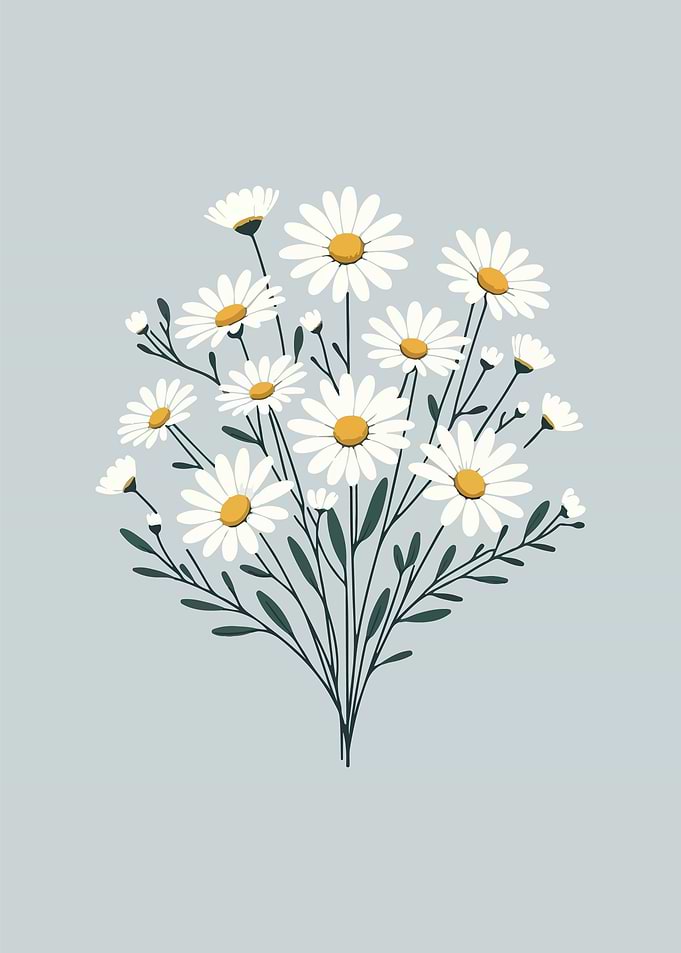 Daisy Cluster in Cool Tone