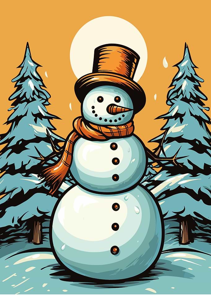 Snowman Retro