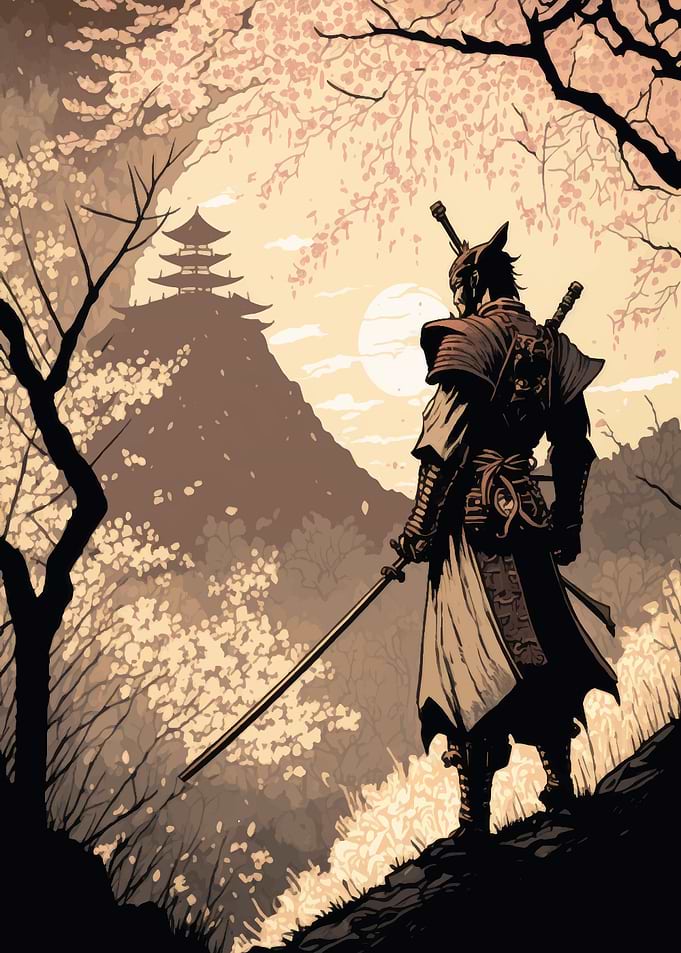 japanese samurai sakura
