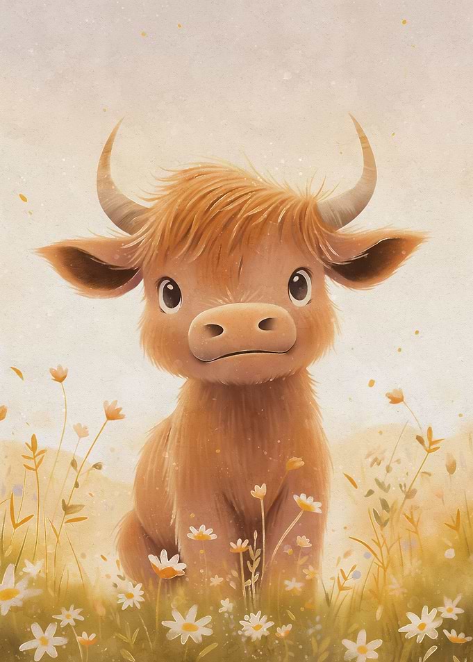 Cute baby calf