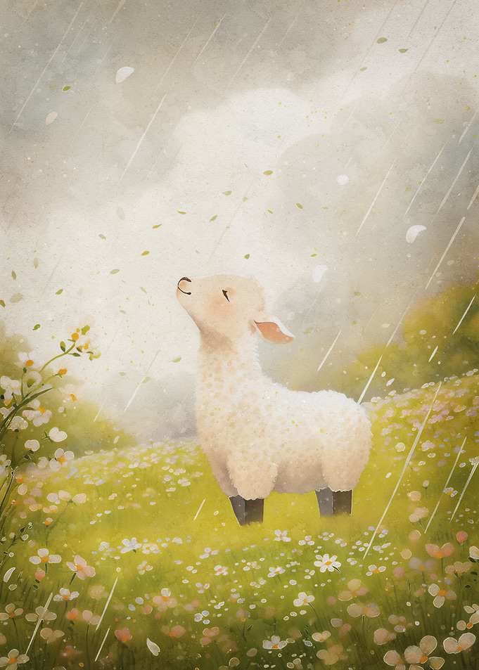Cute baby lamb