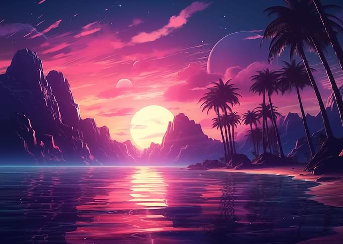 Neon Retro Oasis