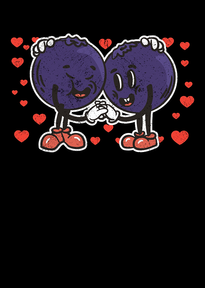 Cute Blueberry Couple