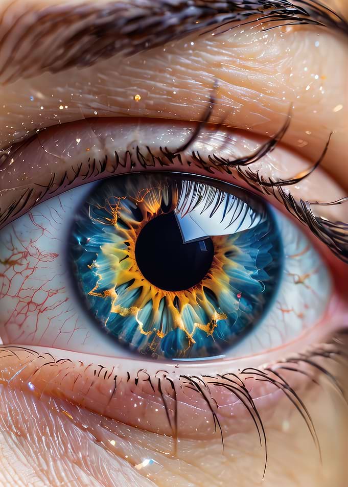 Macro Iris Eye closeup