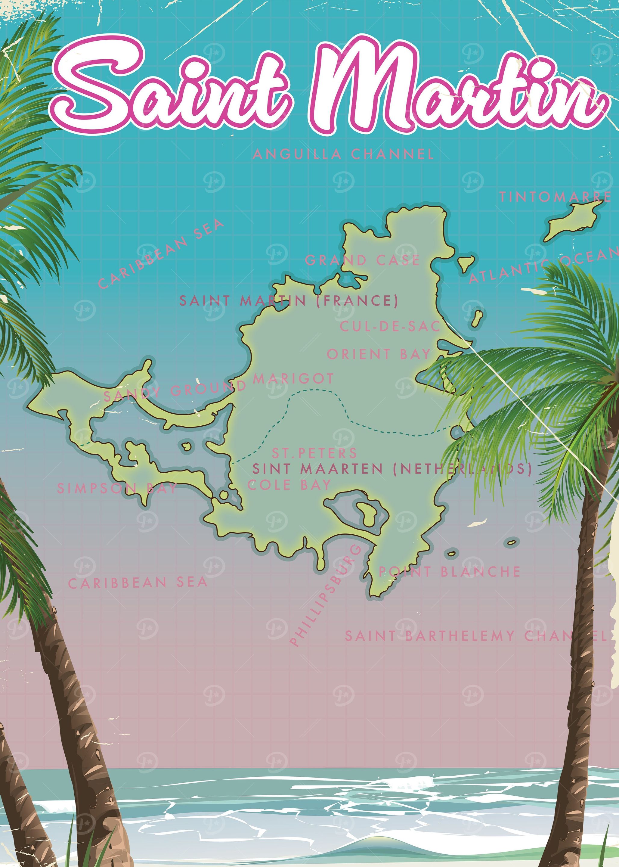 Saint Martin map