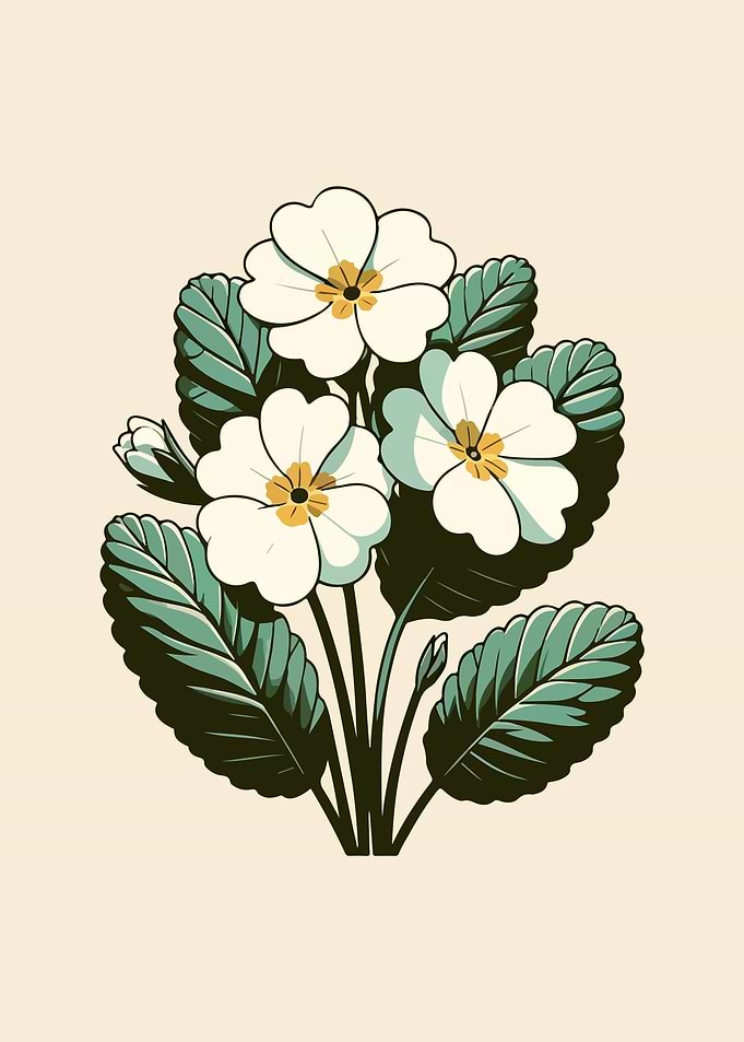Vintage Floral Emblem