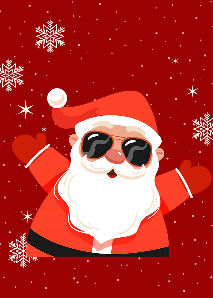 Happy Santa in Shades