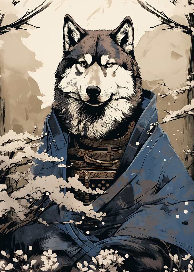 Husky samurai art