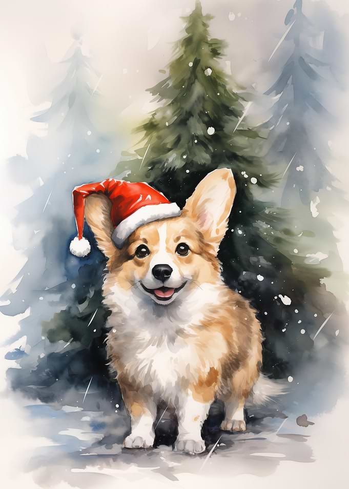 Cute Corgi Xmas