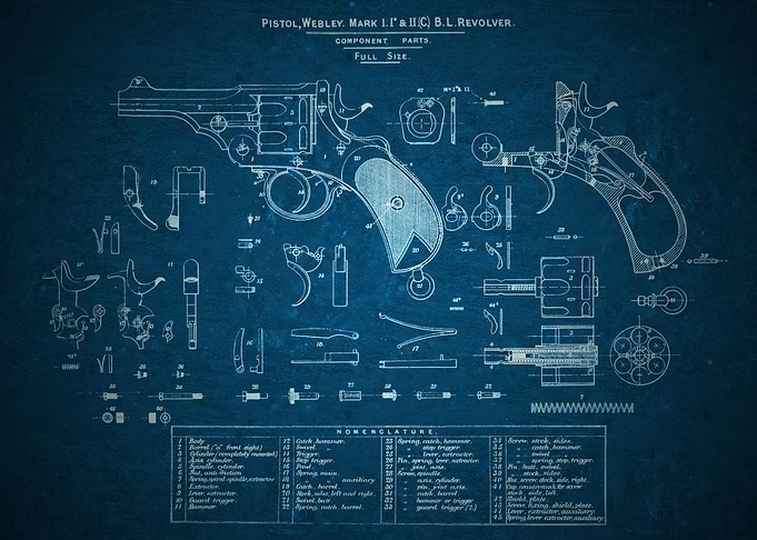 Webley Mark I Blueprint 4K