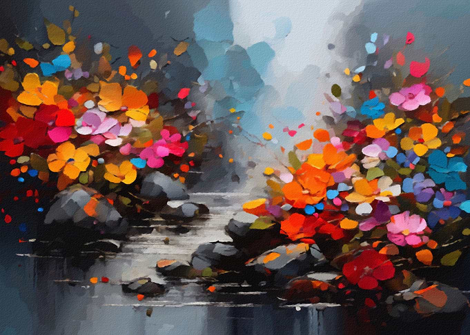 Vibrant Flowes Landscape