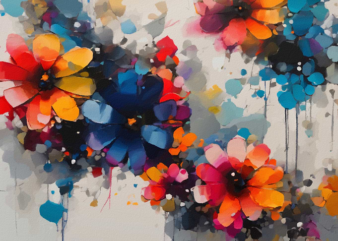 Colorful vibrant flowes