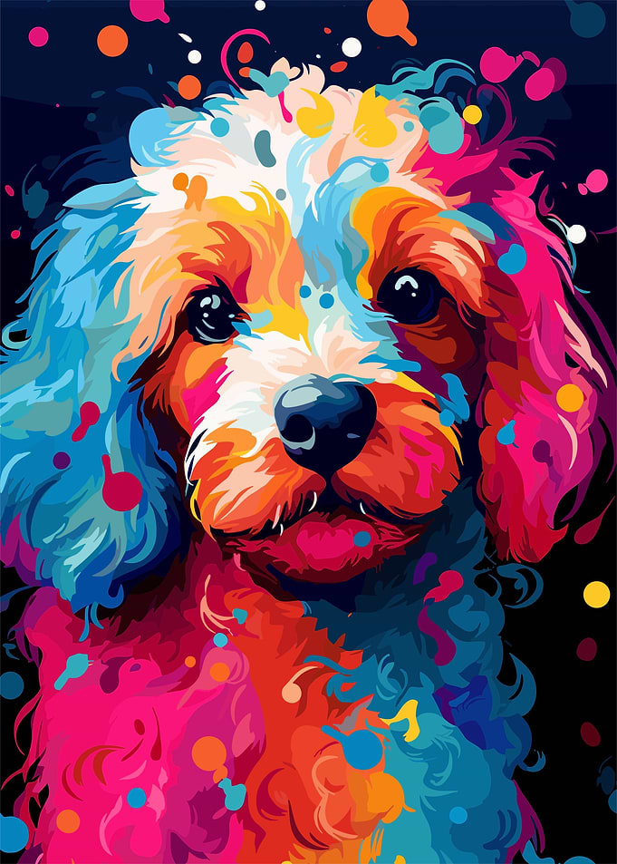 dog paint art