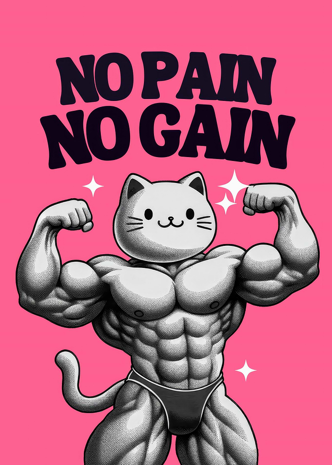 Motivational cat poster