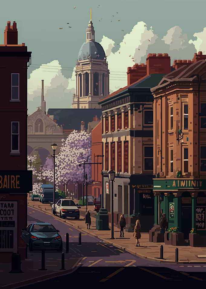 Nottingham City Pixel art