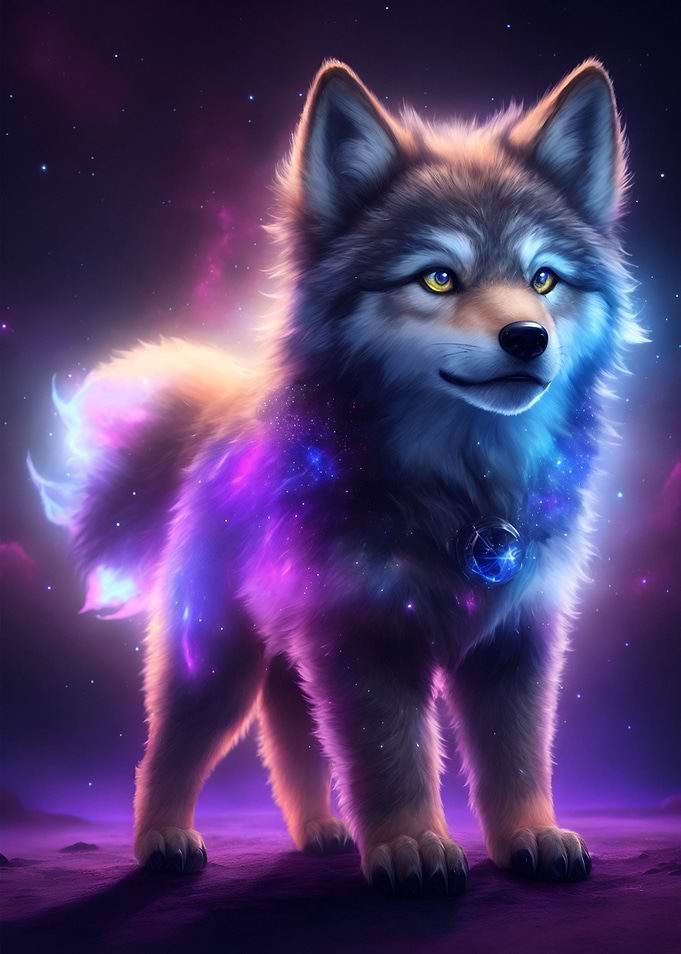 Cute fluffy cub