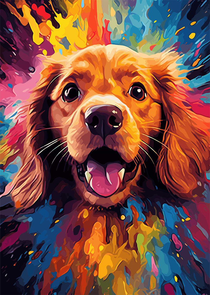 dog paint art