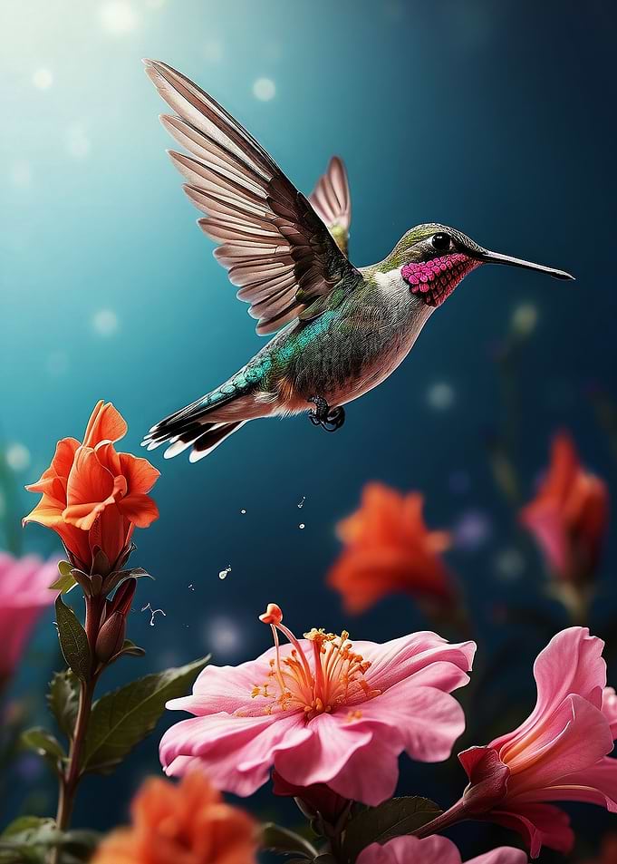 bird and flower