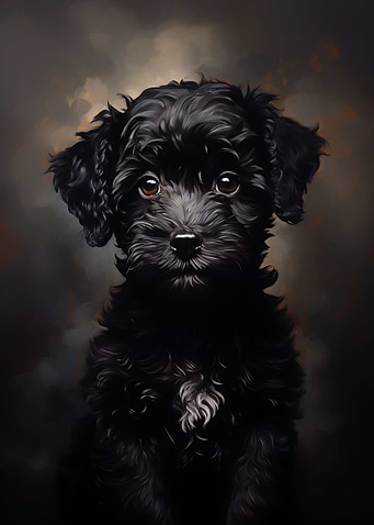 Black Poodle puppy