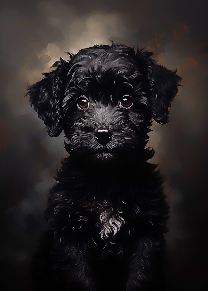 Black Poodle puppy