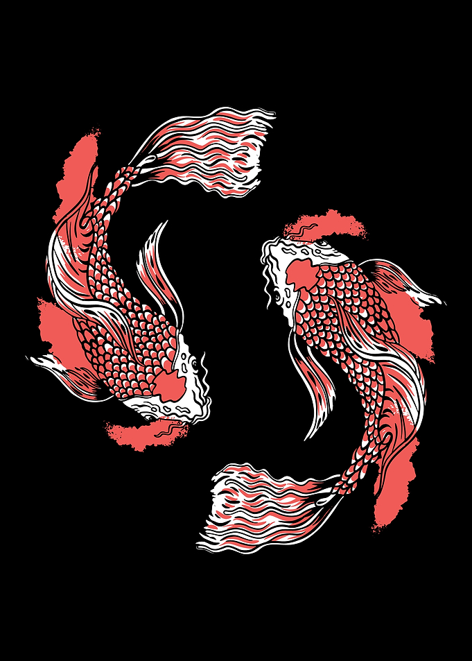 Japanese Koi Fish drawing