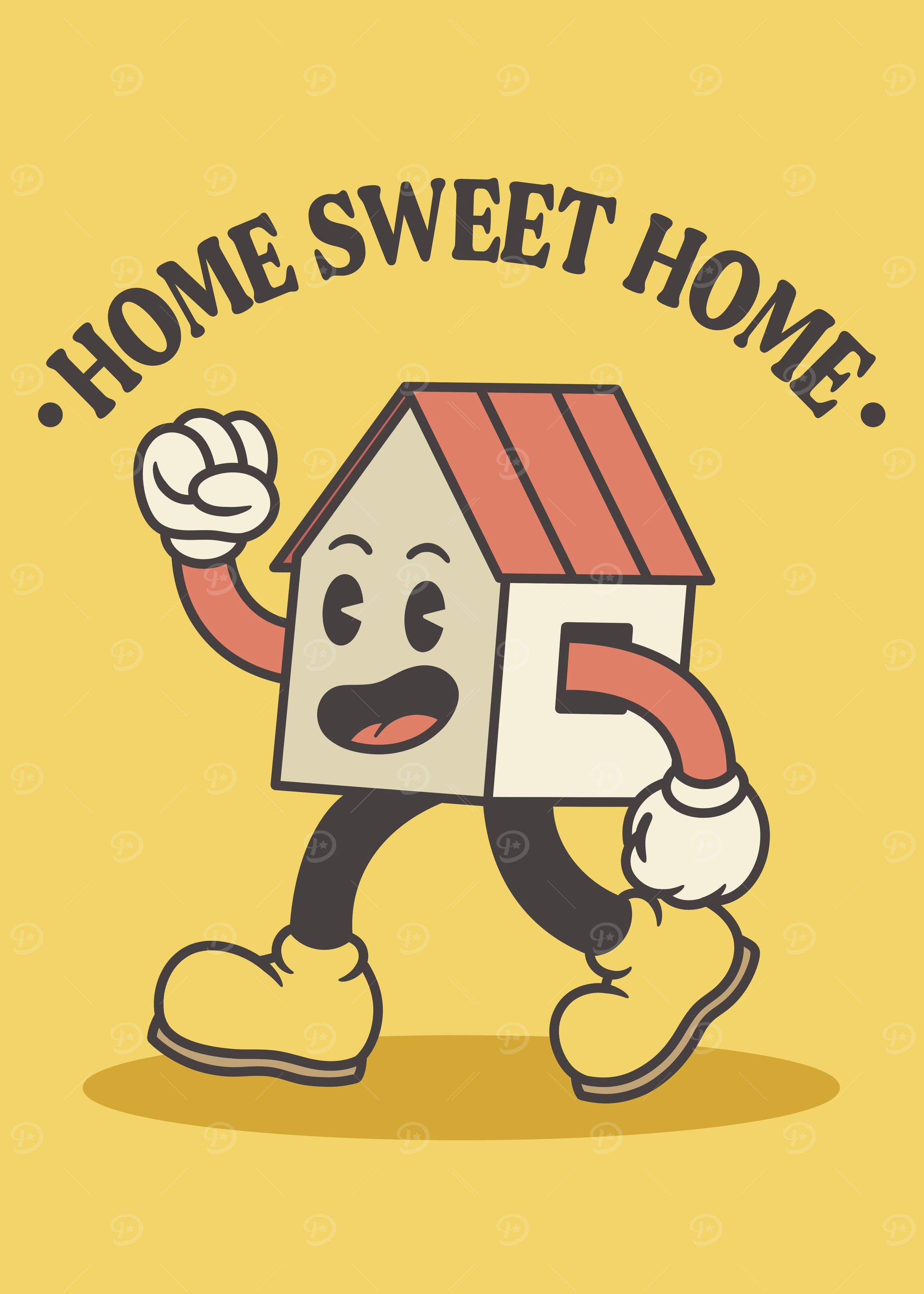 Cartoon Home Sweet Home