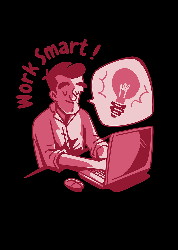 Work Smart Man on Laptop