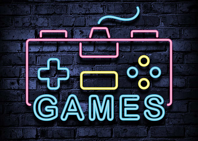 Play Station Games Neon Po