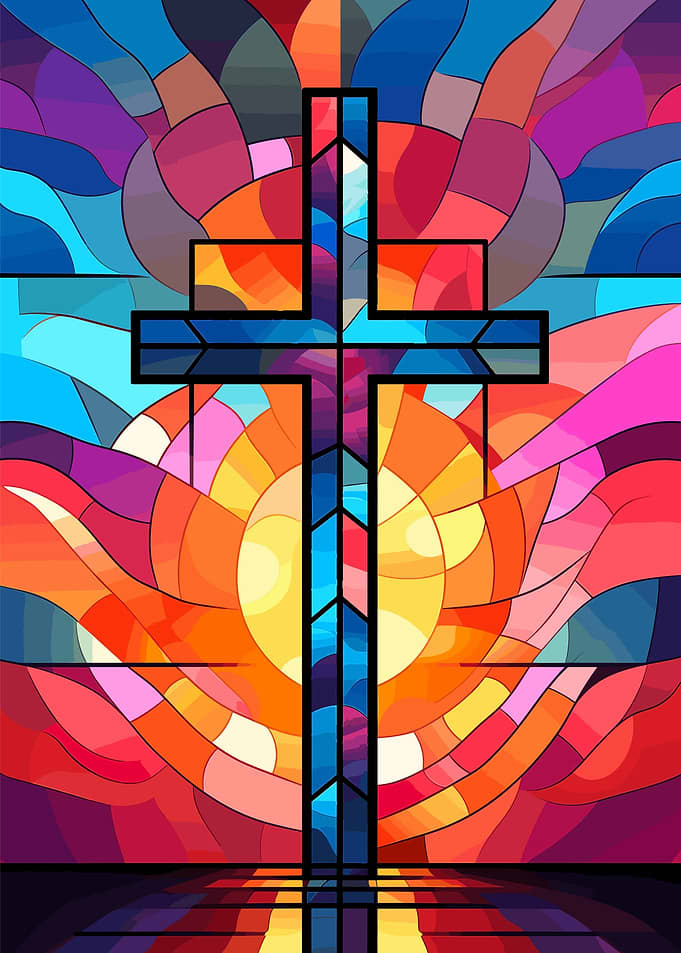 Jesus Christ Cross Glass