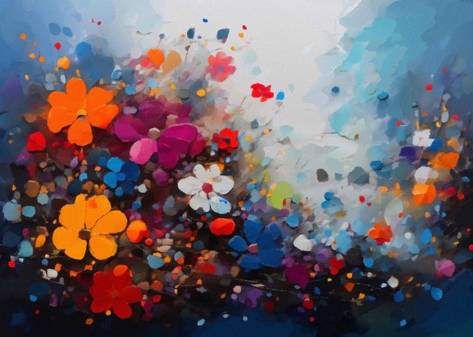 Fantasy vibrant Flowers