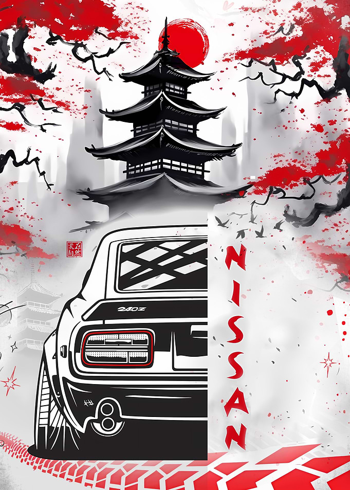 Nissan In The Rain