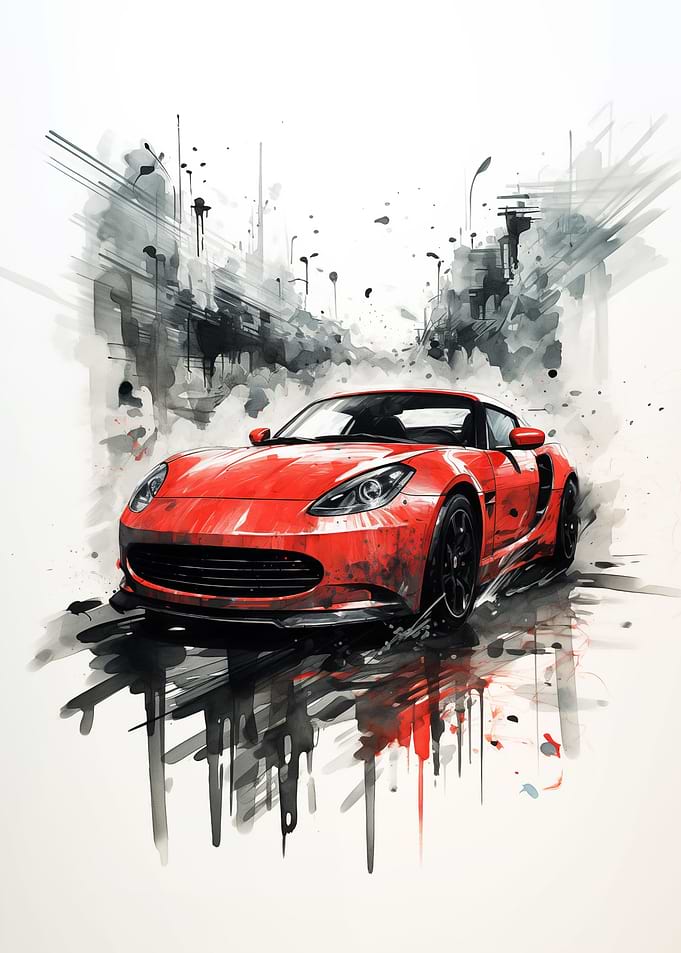 Graffiti style watercolor