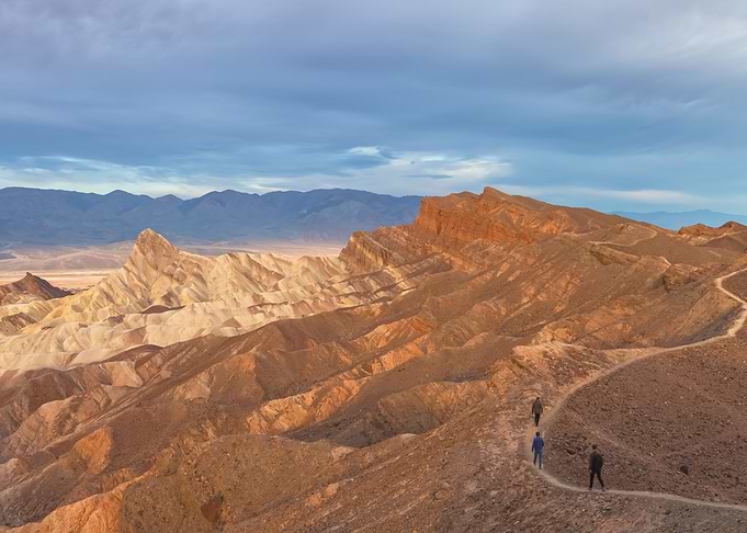 Hikers at Zabriskie