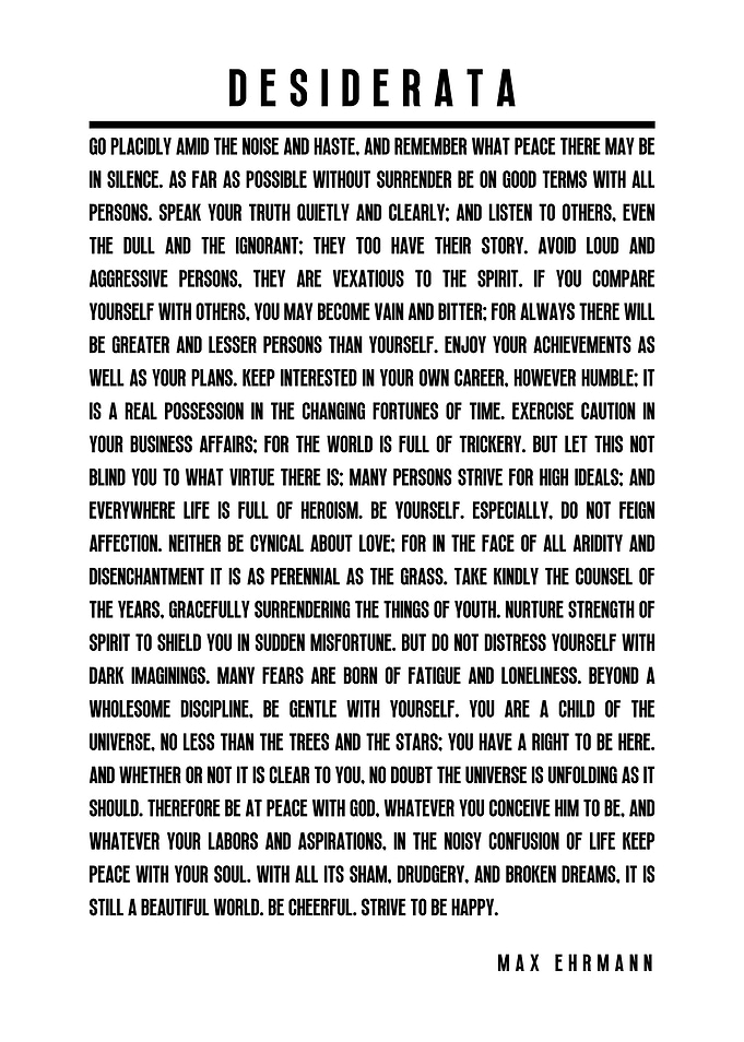Desiderata