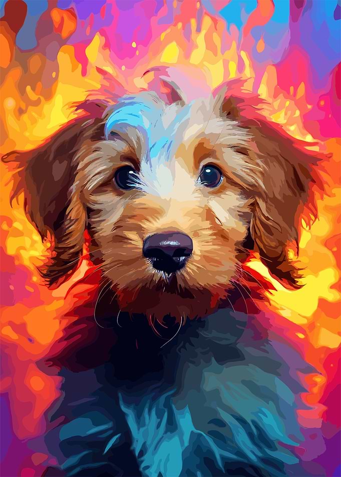 dog paint art