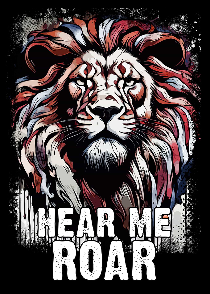 Abstract Lion Head Quote