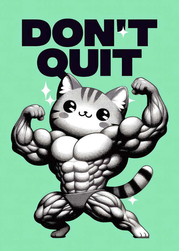 Stoic fitness cat