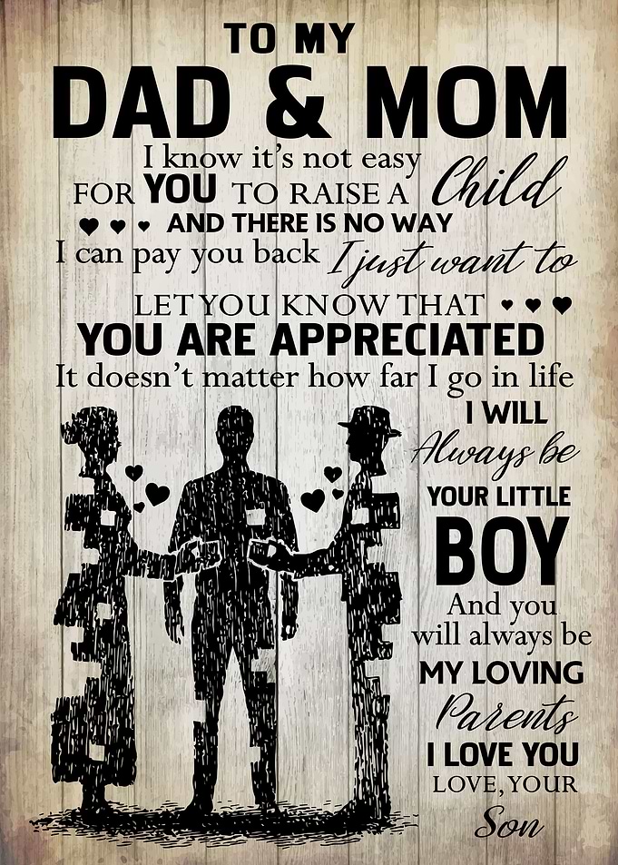 To My Dad And Mom From Son