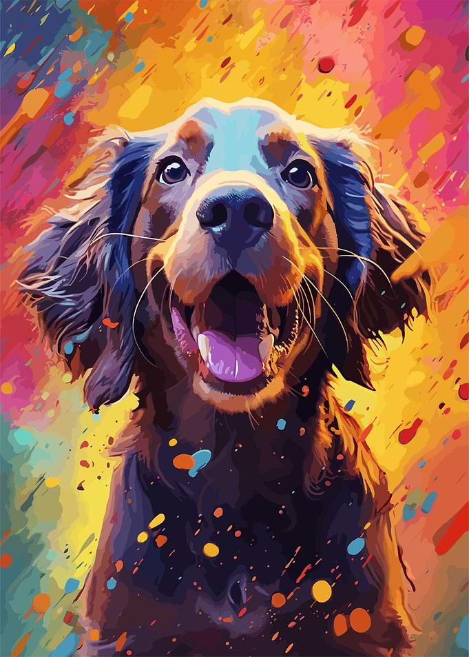 dog paint art